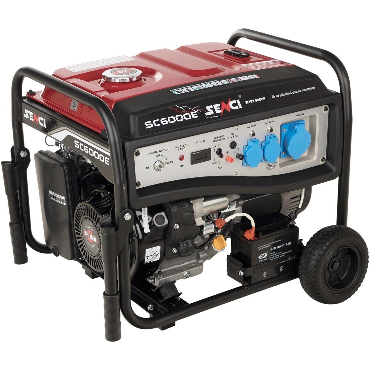 موتوربرق 5.5 کیلووات برند SENCI مدل SC6000E-III